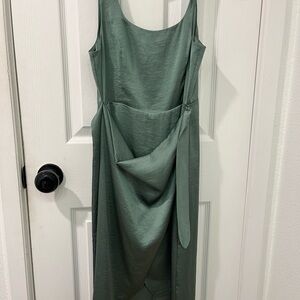 Aritzia Asymmetrical Dress in Sage